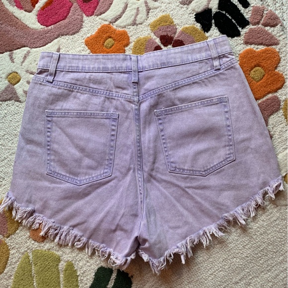 💜Denim high rise shorts lavender purple Wild Fable size 12 - Picture 2 of 5